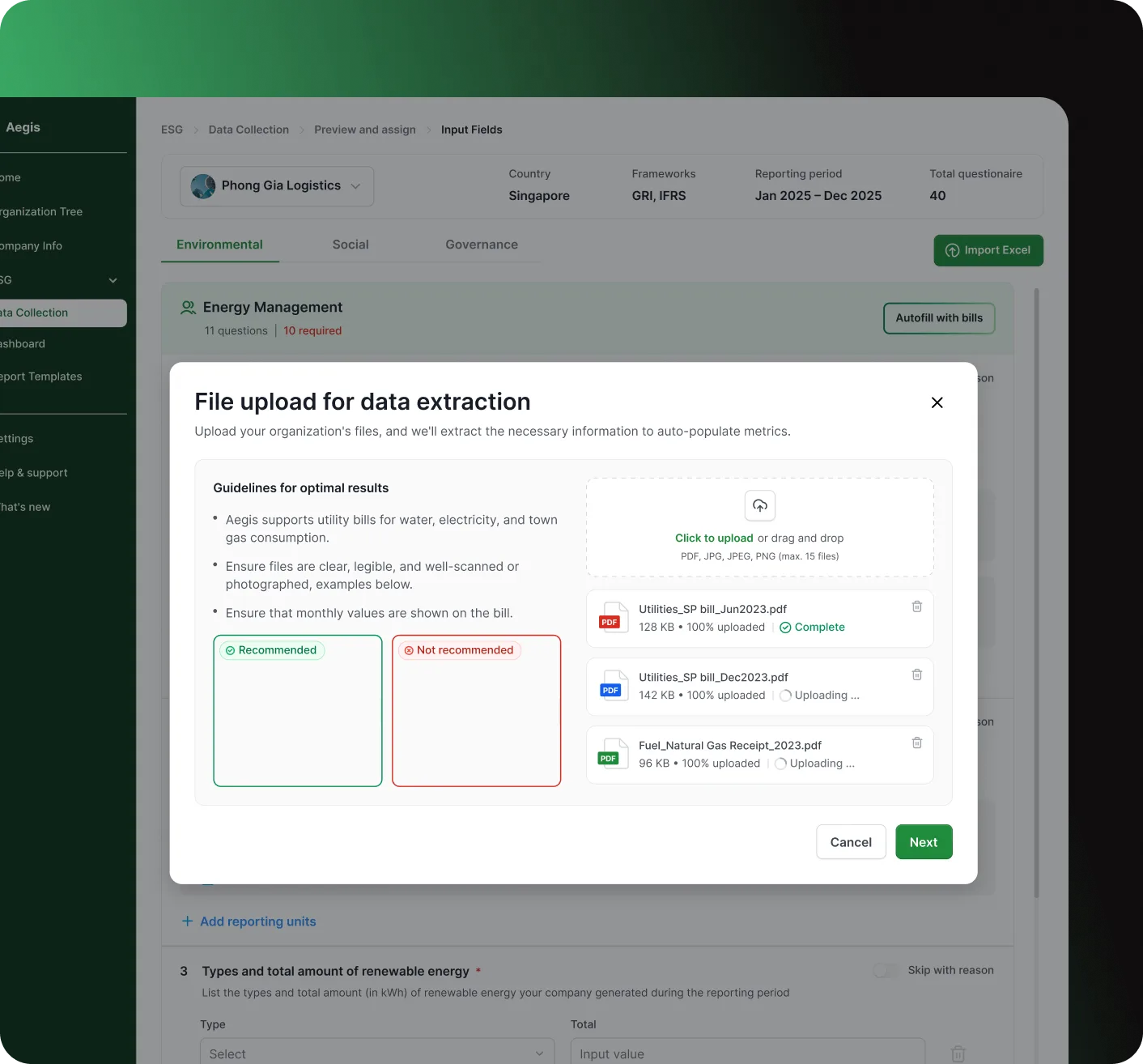 Aegis - Input & Collect Data